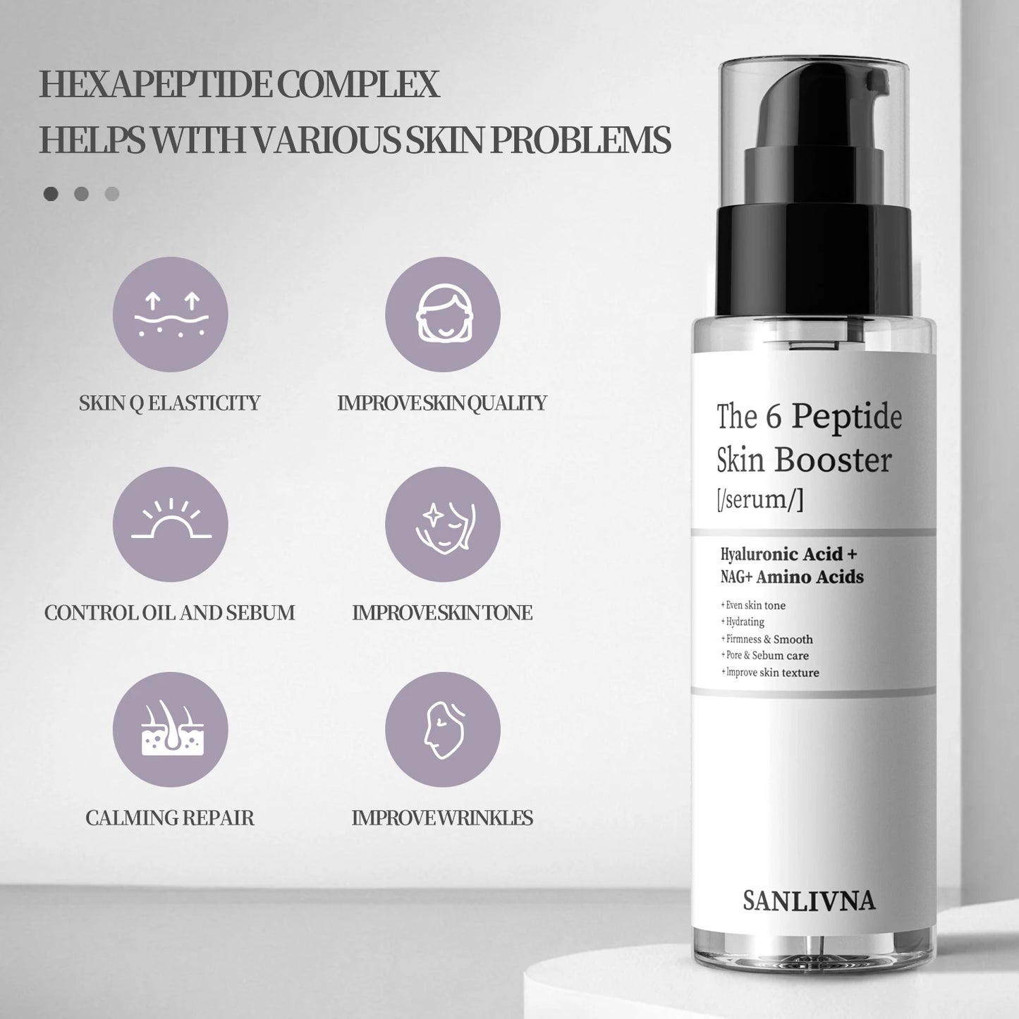 6 Peptide Essence Facial Refreshing Skin Care
