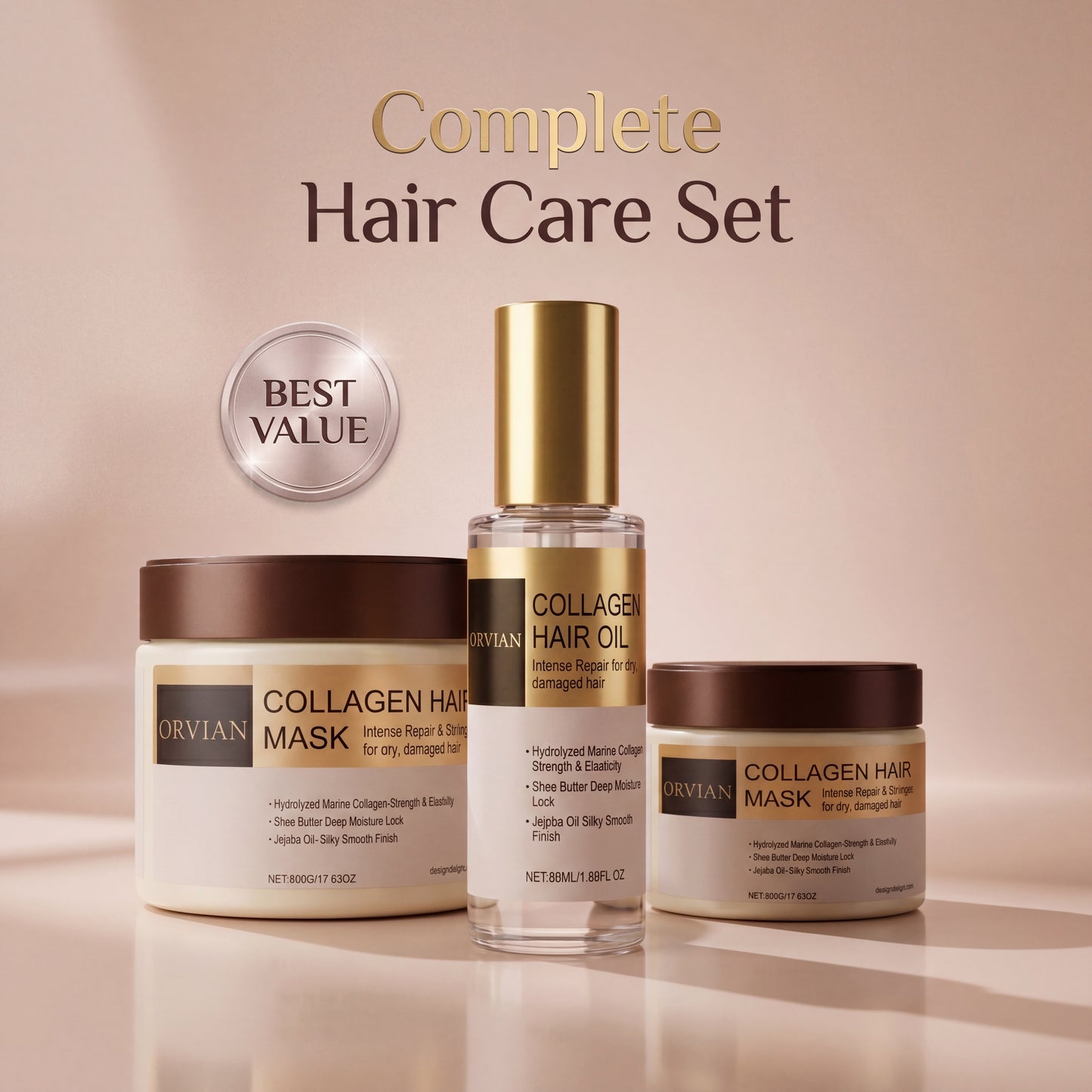3-Step Collagen Hair Revival Kit