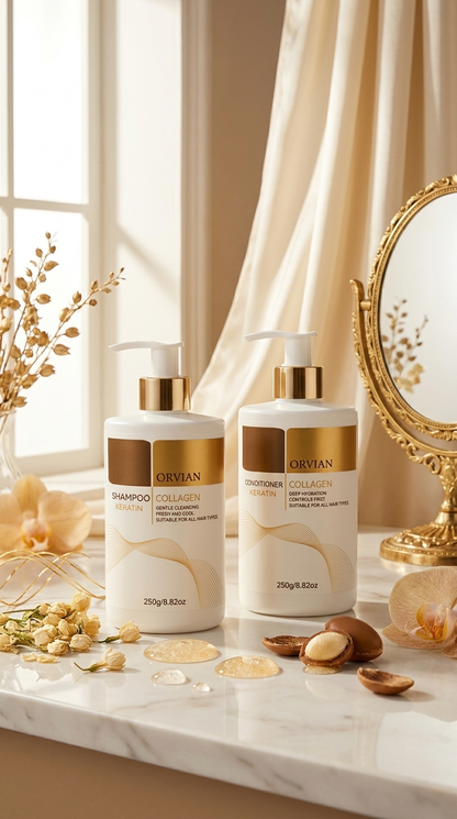 Collagen Keratin Shampoo and Conditioner Set