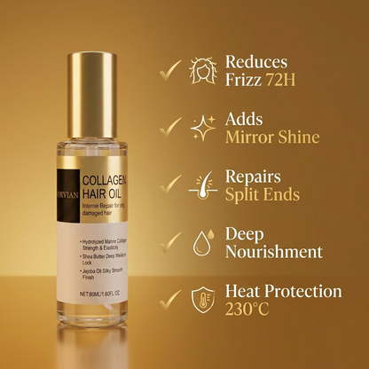 Collagen Hair Oil - Benefits Infographic